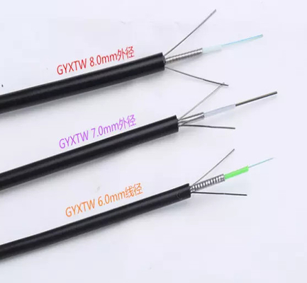 Cavo a fibre ottiche corazzato del centro del rivestimento 12 di GYXTW G652D singolo all'aperto
