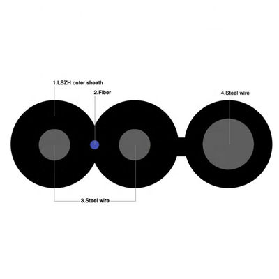 I centri a fibra ottica del cavo flessibile 4 di YOFC Frp G657a FTTH