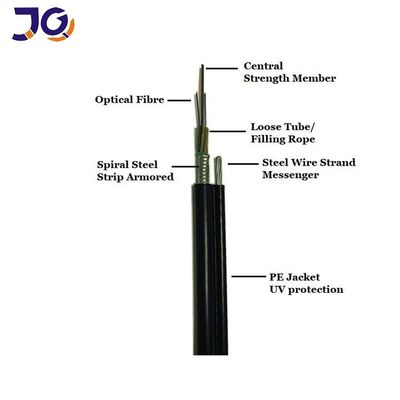 GYTC8S calcolano il rivestimento aereo del PE del cavo a fibre ottiche 8