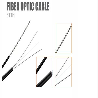 Rivestimento a fibra ottica del nero del cavo flessibile GJXH GJXCH dell'OEM G652D FTTH