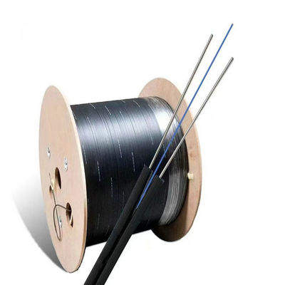 FRP G657 FTTH Fiber Optic Drop Cable 1 2 4 Core Outdoor/Indoor Fiber optic cable con filo messaggero in acciaio