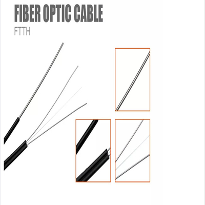 1 km 2 km 3 km Timbro in compensato FTTH Cavo a goccia di fibra ottica 1 Core Single Mode Cavo a fibra ottica interna