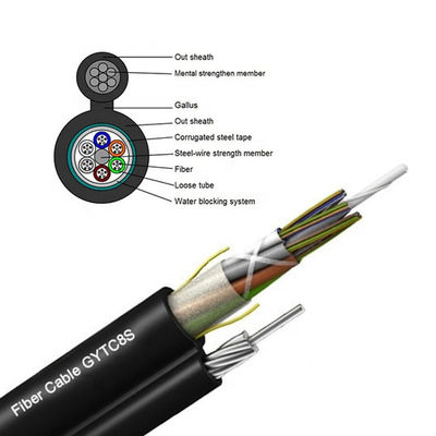 Messaggero all'aperto Fiber Optic Cable gytc8s di 96/144 centri