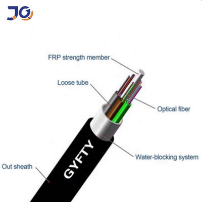 Cavi a fibre ottiche aereo all'aperto dei 48 centri di GYFTY i 24 con il membro di forza di FRP